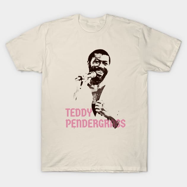 teddy pendergrass // vIntage black white T-Shirt by HANASUISI